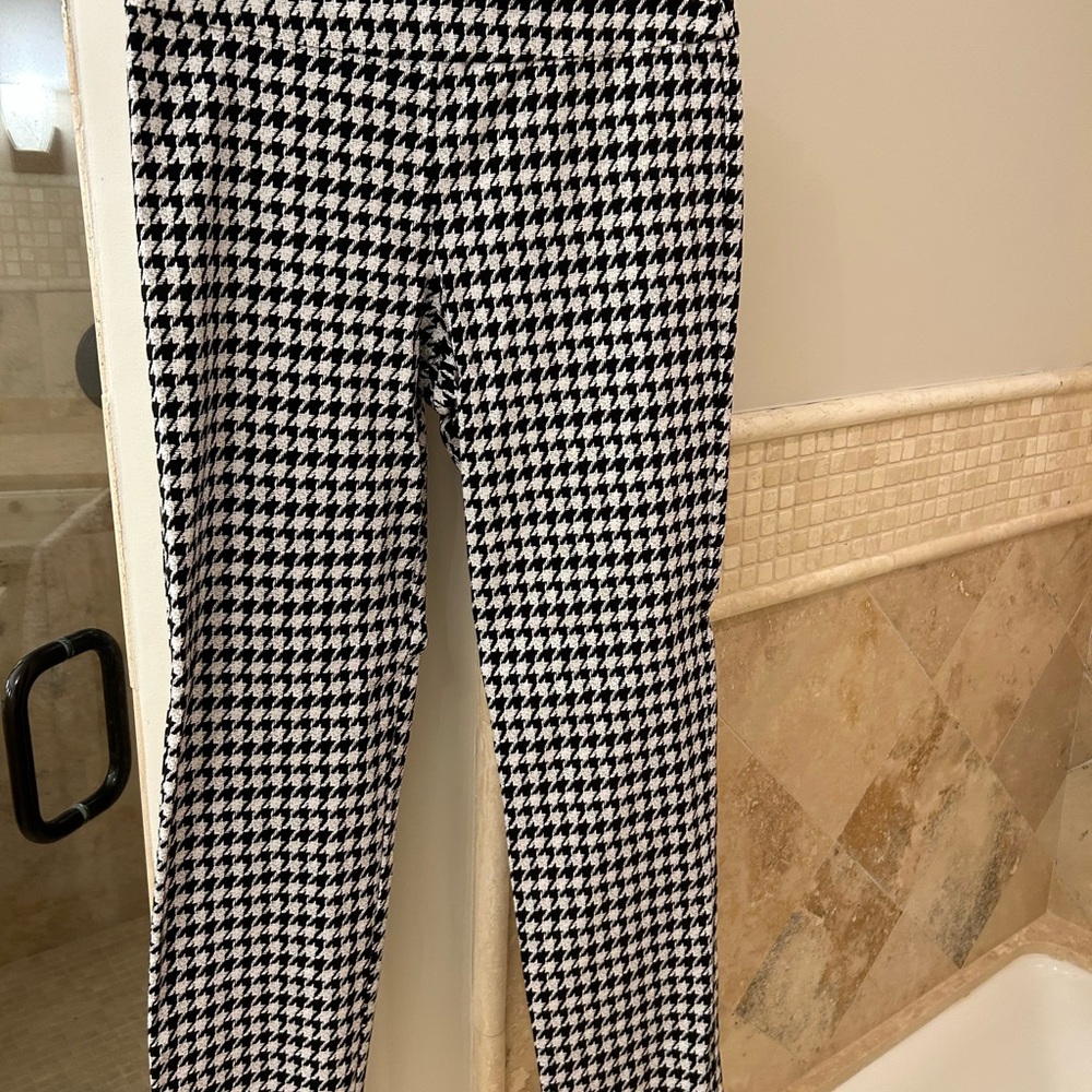 Black and White Houndstooth Pants